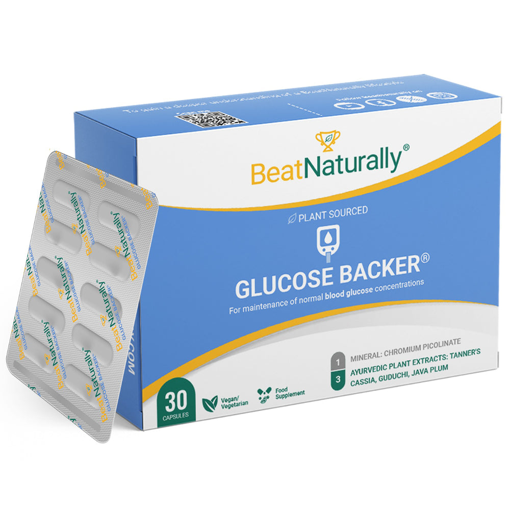 
                  
                    Glucose Backer Supplement with Chromium and Ayurvedic Herbs for Blood Sugar Support
                  
                