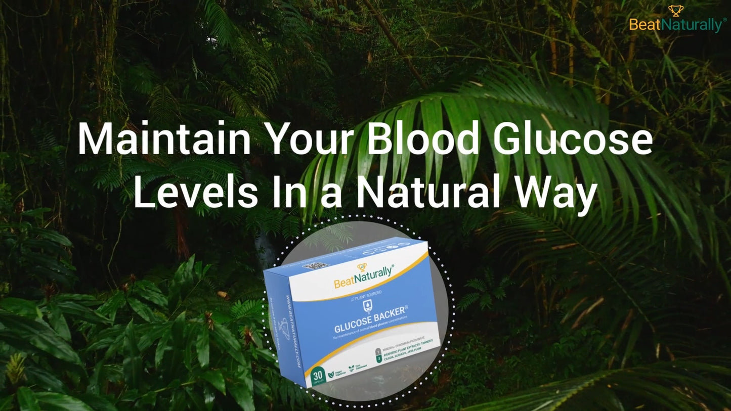 
                  
                    Load and play video in Gallery viewer, Glucose Backer Supplement with Chromium and Ayurvedic Herbs for Blood Sugar Support
                  
                